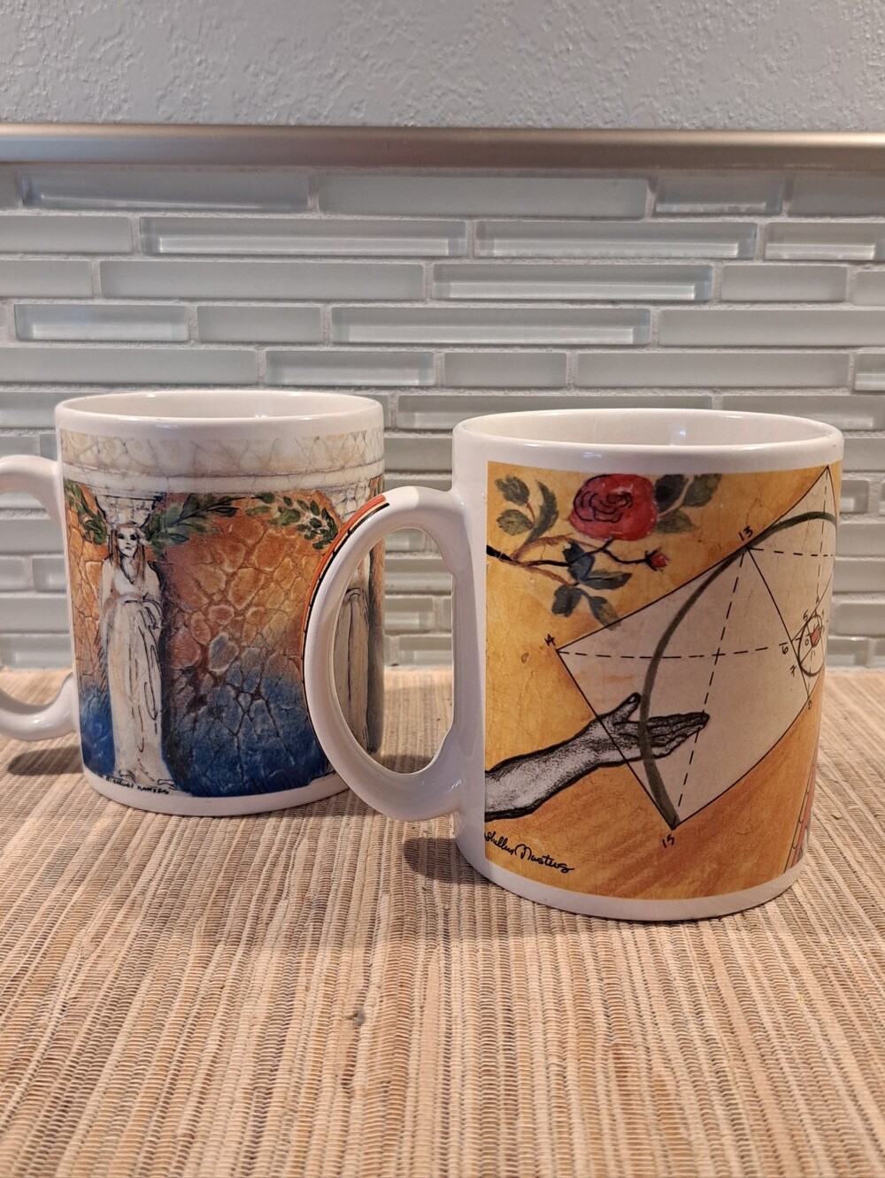 2 Buon Giorno Coffee Cup, Shelly Masters Coffee Mug, Fine Art Rome Italy